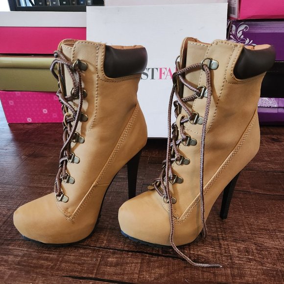 high heel boots timberland